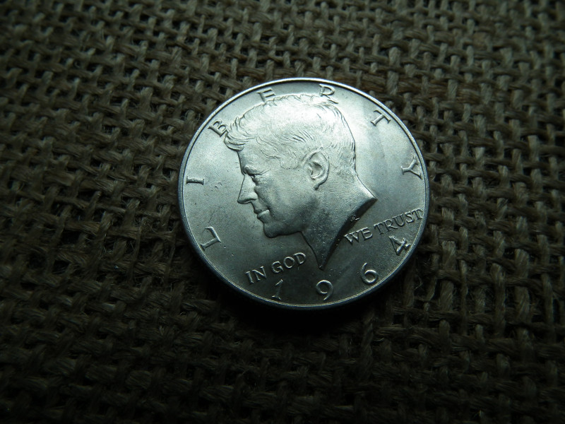 USA , ezüst 1/2 dollár 1964 , dollar , D , extra 