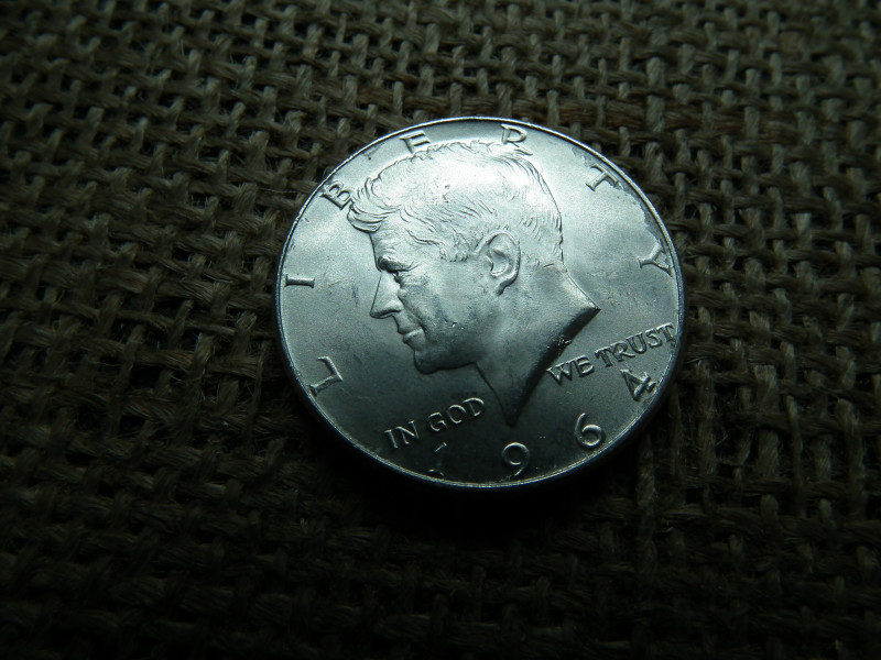 USA , ezüst 1/2 dollár 1964 , dollar  , extra 