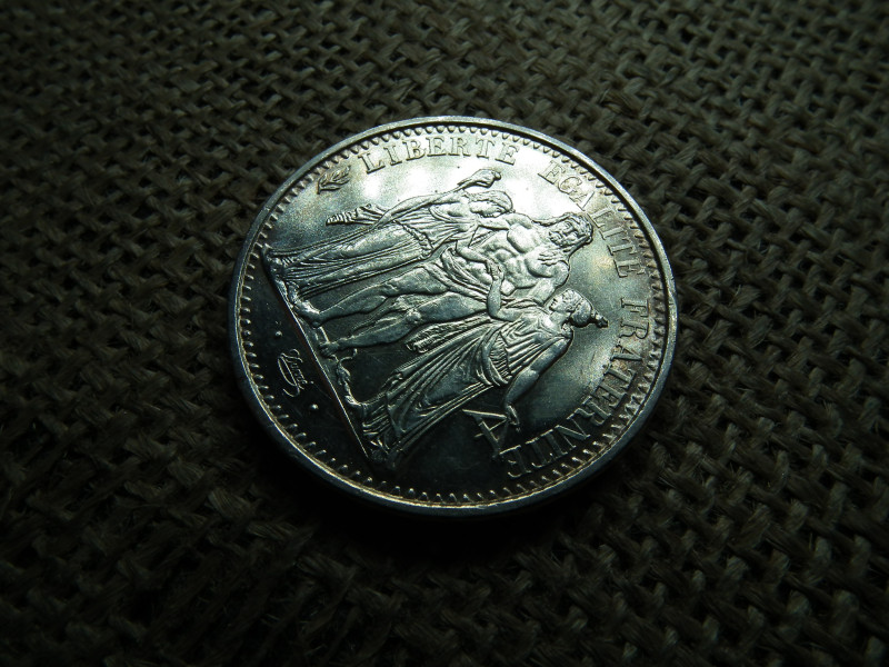 Franciaország , ezüst 10 francs 1965 , frank , extra