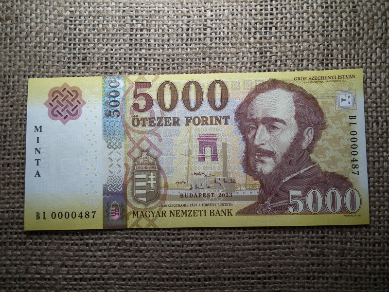 5000 forint 2023 BL MINTA , alacsony sorszám , UNC