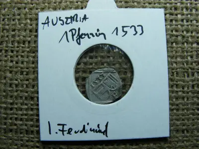 Ausztria, 1 pfennig érme, 1533, ezüst