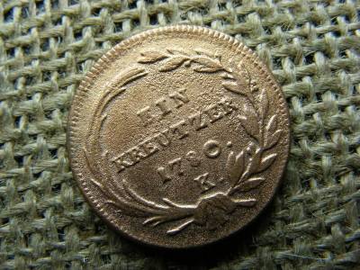 1 krajcár 1780, Habsburg