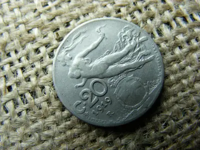 Olaszország 20 centesimi, 1919, ritka