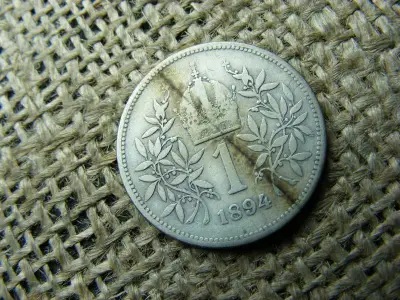 Ezüst 1 korona érme, 1894, Corona