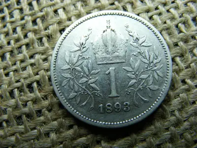 Ezüst 1 korona érme, 1893, Corona