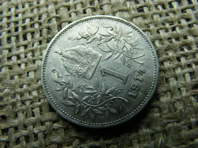 Ezüst 1 korona érme, 1914, Corona