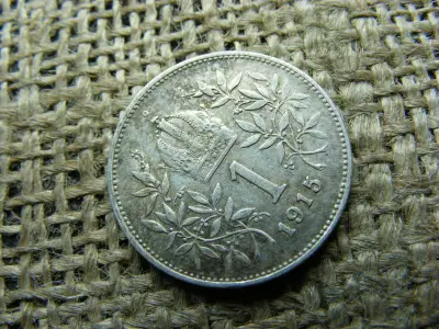 Ezüst 1 korona érme, 1915, Corona