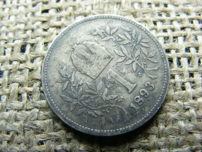 Ezüst 1 korona érme, 1893, Corona