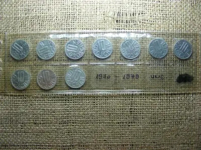 10 Groschen, 1970-1979 sor, UNC