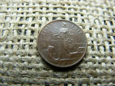 Olasz 1 centesimo érme, 1916