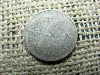 Ezüst 1 korona érme, 1893, corona