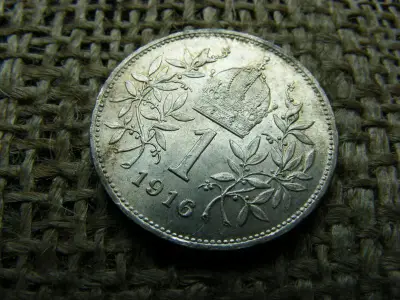 Ezüst 1 korona, 1916, Corona