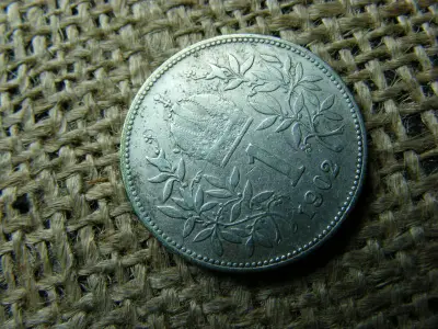 Ezüst 1 korona érme, 1902, Corona