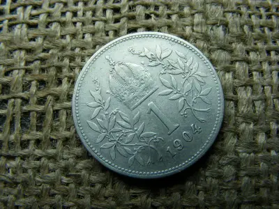 Ezüst 1 korona érme, 1904, Corona
