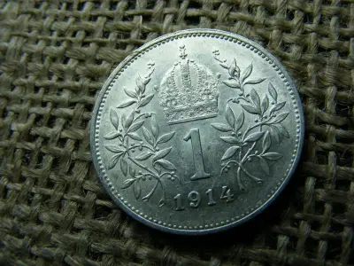 Ezüst 1 korona érme, 1914, Corona