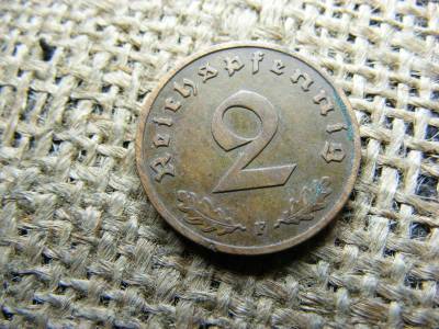 Birodalmi 2 pfennig érme, 1937, F jelzés