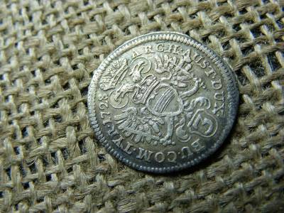 Ezüst 3 krajcár, 1728, Bécs, Károly