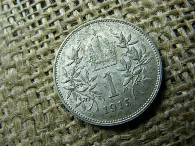 Ezüst 1 korona érme, 1915, Corona