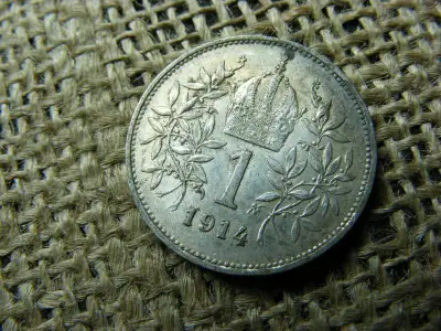 Ezüst 1 korona érme, 1914, Corona