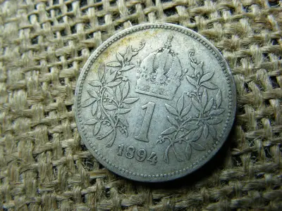 Ezüst 1 korona érme, 1894, Corona