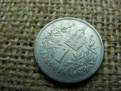 Ezüst 1 korona, 1901, corona