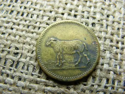 Németország, 1900 körül, SPIEL MARKE bronz játékpénz