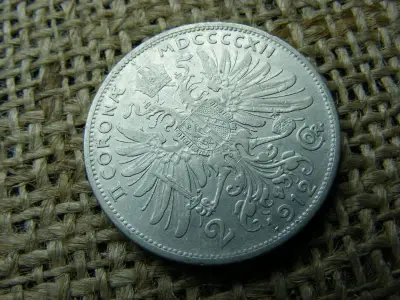 Ezüst 2 korona érme, 1912, Corona