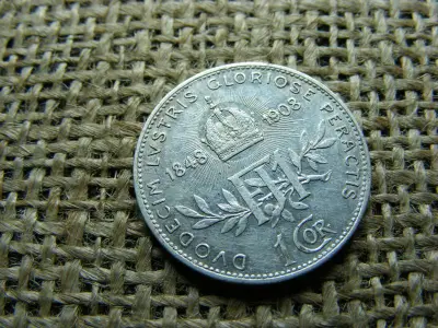 Ezüst 1 korona, 1908, Corona