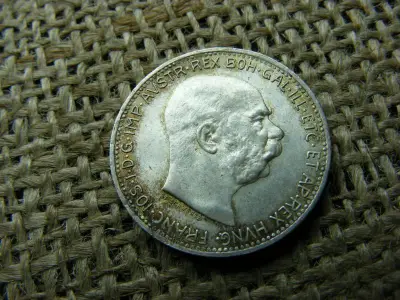 Ezüst 1 korona érme, 1913, corona