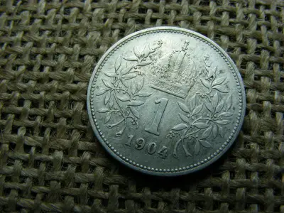 Ezüst 1 korona érme, 1904, Corona