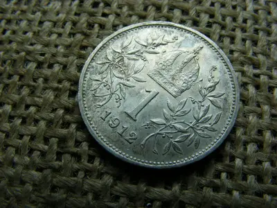 Ezüst 1 korona, 1912, corona, extra