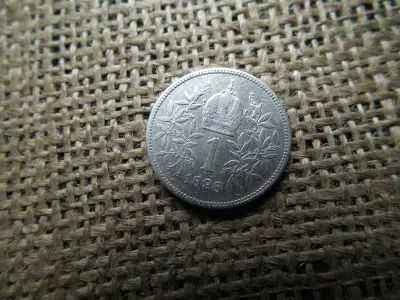 Ezüst 1 korona érme, 1898, corona