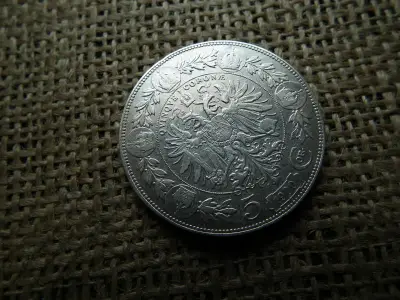 Ezüst 5 korona érme, 1900, Corona