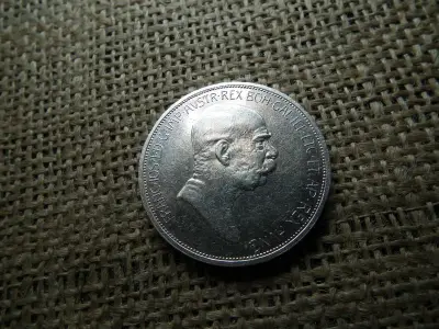 Ezüst 5 korona érme, 1908, Corona