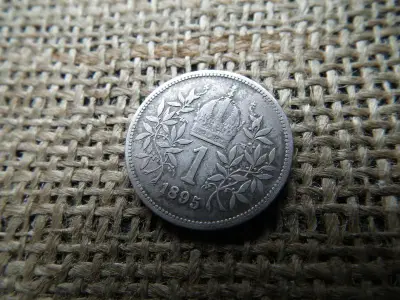 Ezüst 1 korona érme, 1895, Corona