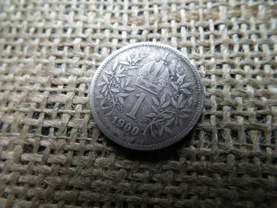 Ezüst 1 korona érme, 1900, Corona