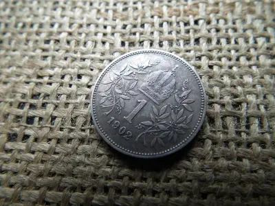 Ezüst 1 korona érme, 1902, Corona