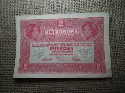 2 korona, 1917, bélyegzés nélküli, hajtatlan