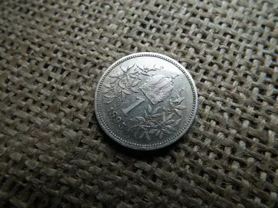 Ezüst 1 korona érme, 1895, corona