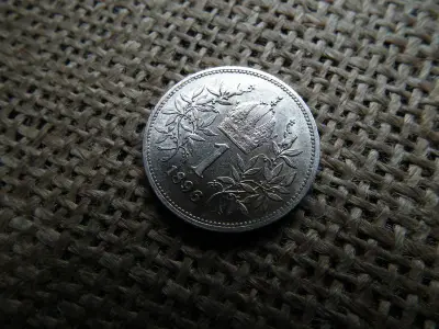Ezüst 1 korona érme, 1896, Corona