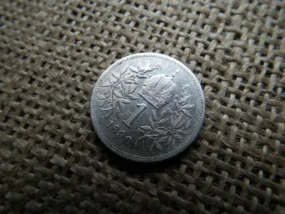 Ezüst 1 korona érme, 1896, Corona