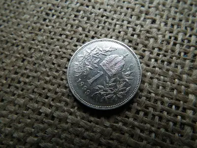 Ezüst 1 korona érme, 1899, corona