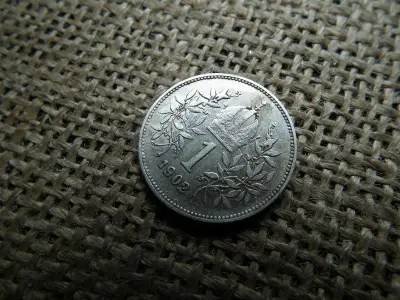 Ezüst 1 korona érme, 1902, Corona
