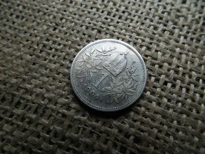 Ezüst 1 korona érme, 1904, Corona