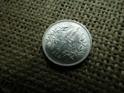 Ezüst 1 korona érme, 1914, Corona