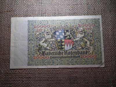 Bajor 20000 márka, 1923, papírpénz