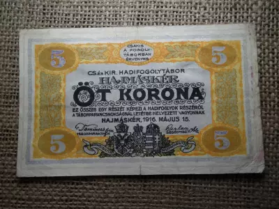 5 korona 1916 , Hajmáskér , hadifogolytábor 
