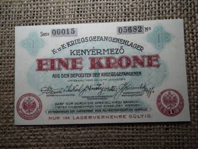 1 korona 1916 , Kenyérmező , hadifogolytábor 