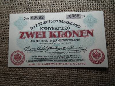 2 korona 1916 , Kenyérmező , hadifogolytábor 