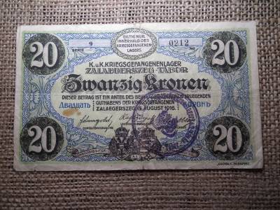20 korona 1916 , Zalaegerszeg , Hadifogolytábor 